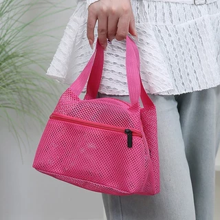 NNNEDYEMX Wash Storage Bag พับได้​​ กระเป๋าชายหาดตาข่ายแห้งเร็ว​​, ​​ความจุขนาดใหญ่​​ ​​ตาข่ายระบายอากาศน้ําหนักเบา​ กระเป๋าแต่งหน้าผู้หญิงใช้ในชีวิตประจําวัน​​