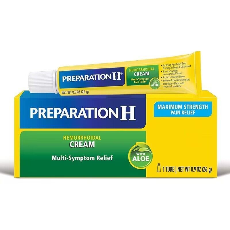 US Direct Mail เตรียม H Hemorrhoid Relieving Cream บรรเทาอาการคัน Cooling Soothing 26g/51g One Pack 