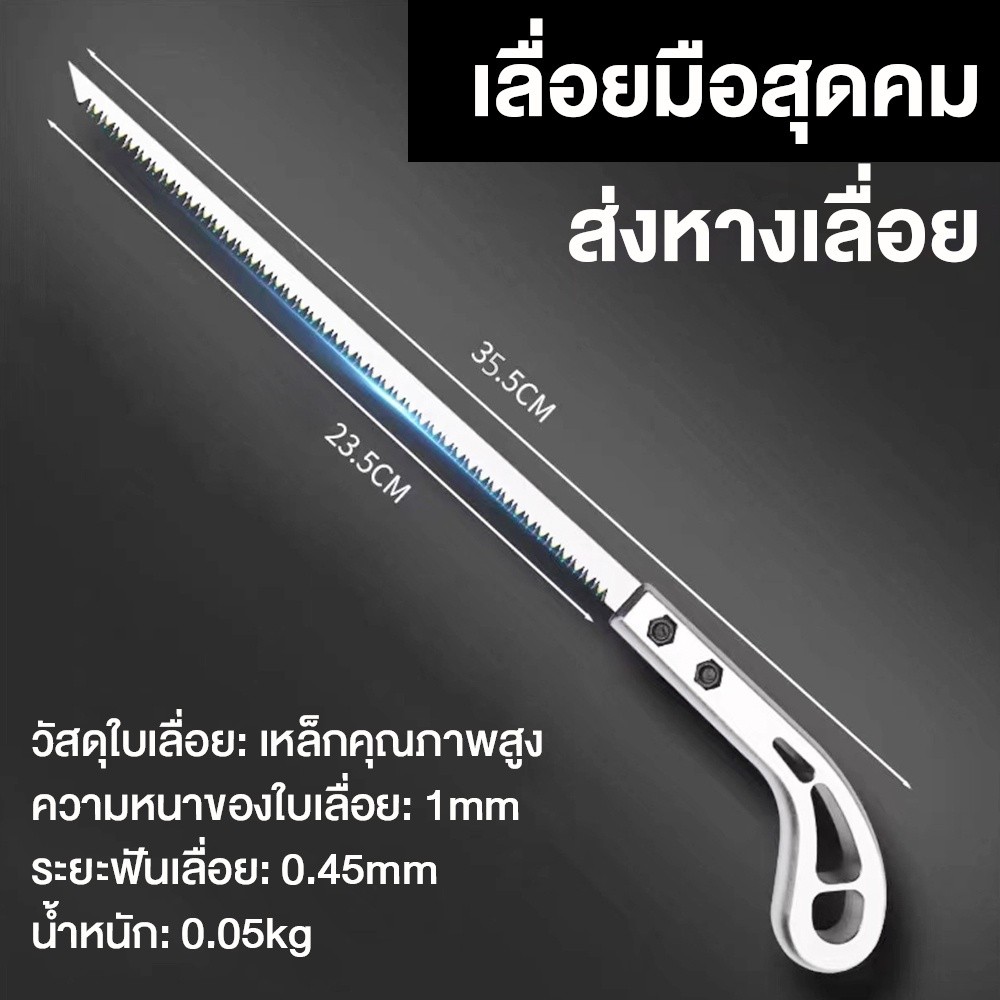 เลื่อยตัดกิ่งไม้ เลื่อยหางหนู เลื่อยฉลุฝ้า เลื่อยไม้ งานแบรนด์พรีเมียม 14นิ้ว ตัดอิฐ แผ่นยิปซั่ม อิฐมวลเบา เลื่อยกิ่งไม้