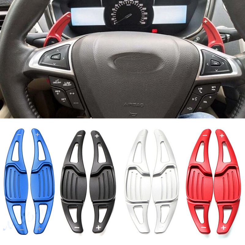 2 ชิ้นพวงมาลัยรถยนต์พวงมาลัย Shift Paddle Extension อุปกรณ์เสริมสําหรับ Ford Mondeo Taurus Edge Linc