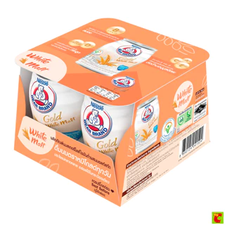 ตราหมี โกลด์ ผลิตภัณฑ์นมสเตอริไลส์ไขมันต่ำผสมมอลต์สกัด 140 มล. X 4 ชิ้น