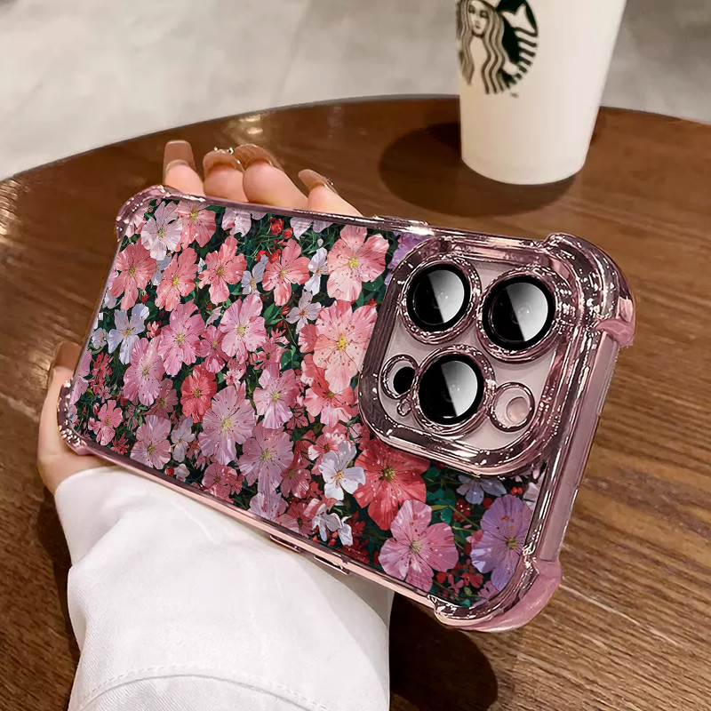 3 In1 ดอกไม้สีชมพูสําหรับ Huawei Honor X9A X9B X50 X50 GT X50i X50i X60 X60PRO X60i X60GT X70i เคสโท