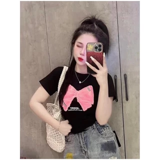 เสื้อยืดแขนสั้นผู้หญิง สไตล์เรโทร พิมพ์ลายฤดูร้อน ใส่สบาย อินเทรนด์ เหมาะสำหรับสตรีท ท็อป