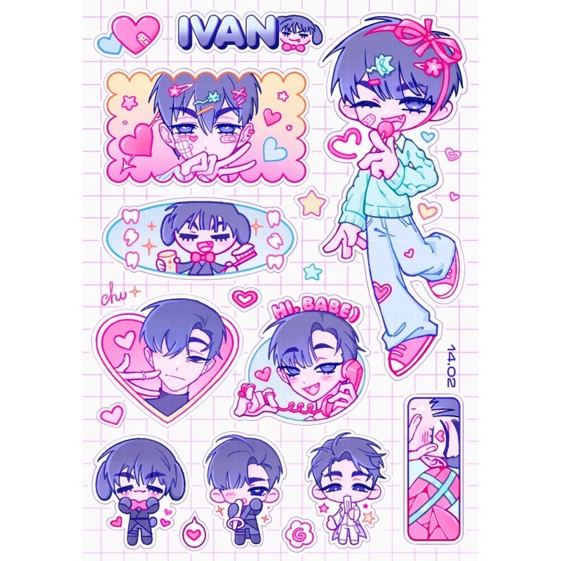 ALIEN STAGE KeyChain ผู้หญิง Luka พวงกุญแจสําหรับผู้ชาย IVAN แหวนกุญแจอะคริลิคพวงกุญแจรถจี้ปาร์ตี้คอสเพลย์สาวของขวัญเครื่องประดับ