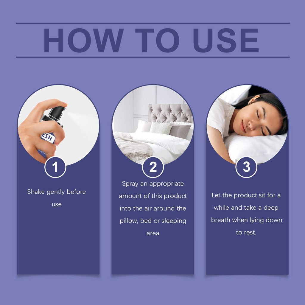 Houkea Fresh Sleeping Spray ส่วนผสมสมุนไพร Enjoy Night Tranquility Moisturizing Body Sleeping Care S