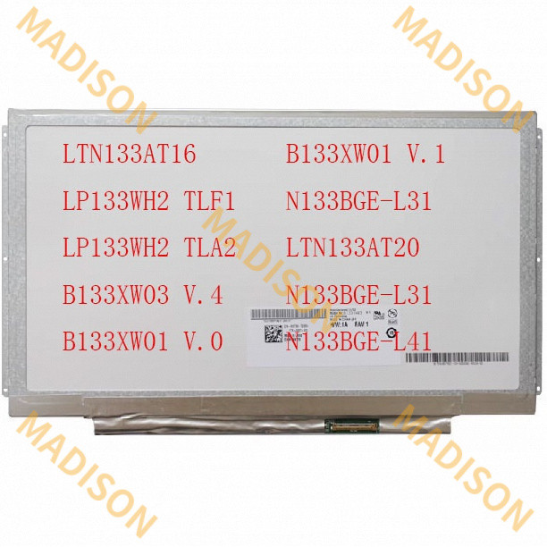 13.3" 40พิน ltn133at16 lp133wh2 tlf1 tla2 b133xw03 v.4 b133xw01 v.0 v.1 N133BGE-L31 ltn133at20 n133b