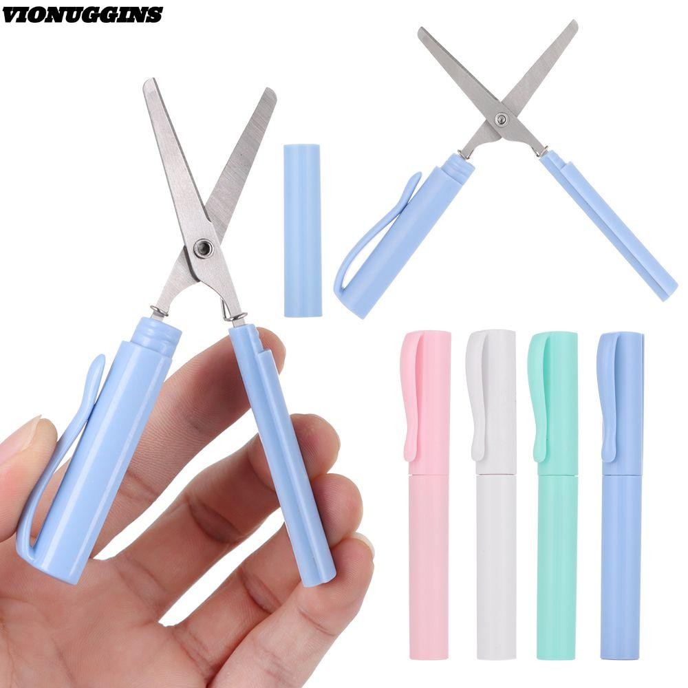 VIONUGGINS ปากการูปร่างกรรไกร DIY ปลอดภัยเครื่องเขียนกระดาษ-ตัดเครื่องมือศิลปะ