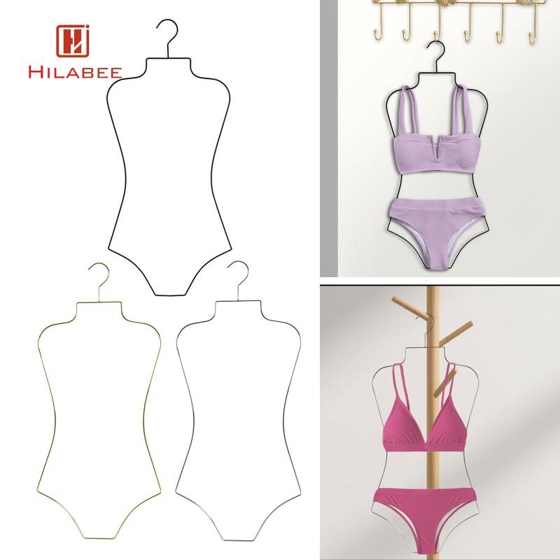 [hilabee] ไม้แขวนเสื้อชุดว่ายน้ํา Body Shape Metal Bikini Hanger ชุดชั้นในที่แขวนสําหรับห้องนอน Shop