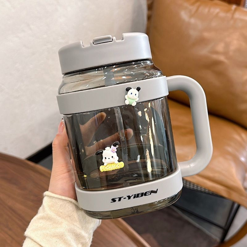 [Co-Life] 1500ML ความจุขนาดใหญ่ขวดน้ํากีฬากลางแจ้งแบบพกพาฟางถ้วยน้ํา U6O4