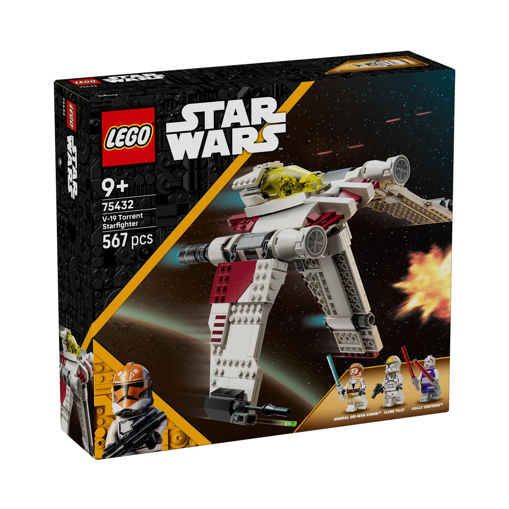 LEGO 75432 Star Wars V-19 Torrent Starfighter ชุดของเล่นอาคาร (567 ชิ้น)