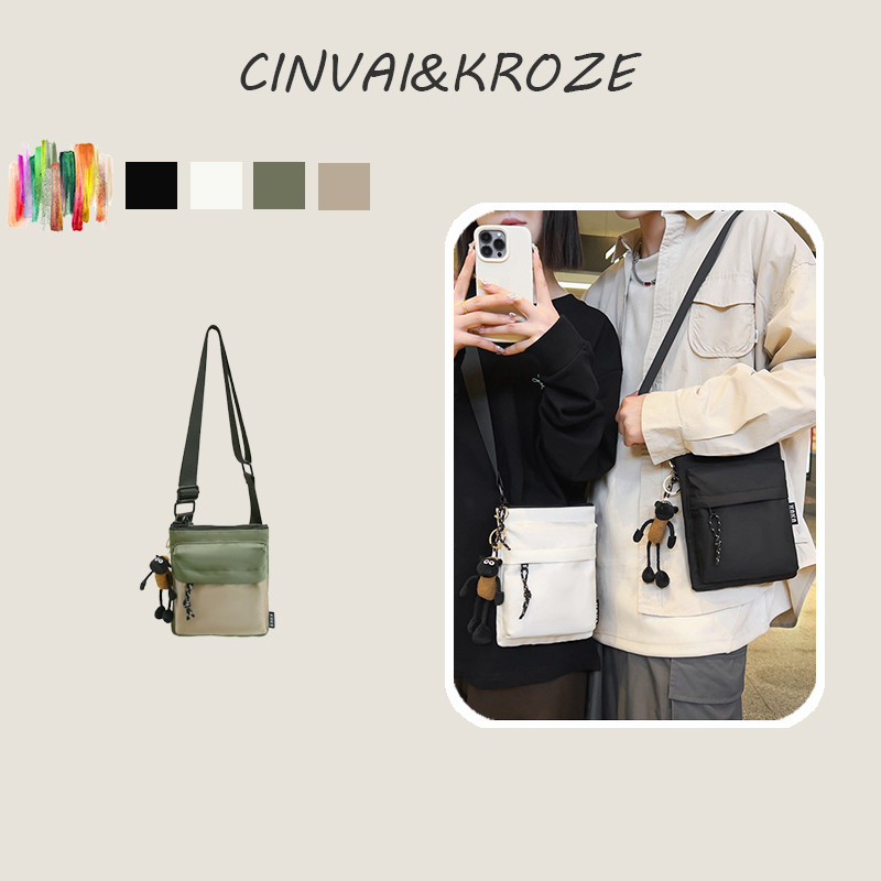 CINVAI&KROZE กระเป๋าคอมมิวเตอร์สปอร์ตทรงเล็ก สแควร์ พกพาสะดวก ใช้งานได้หลากหลายโอกาส