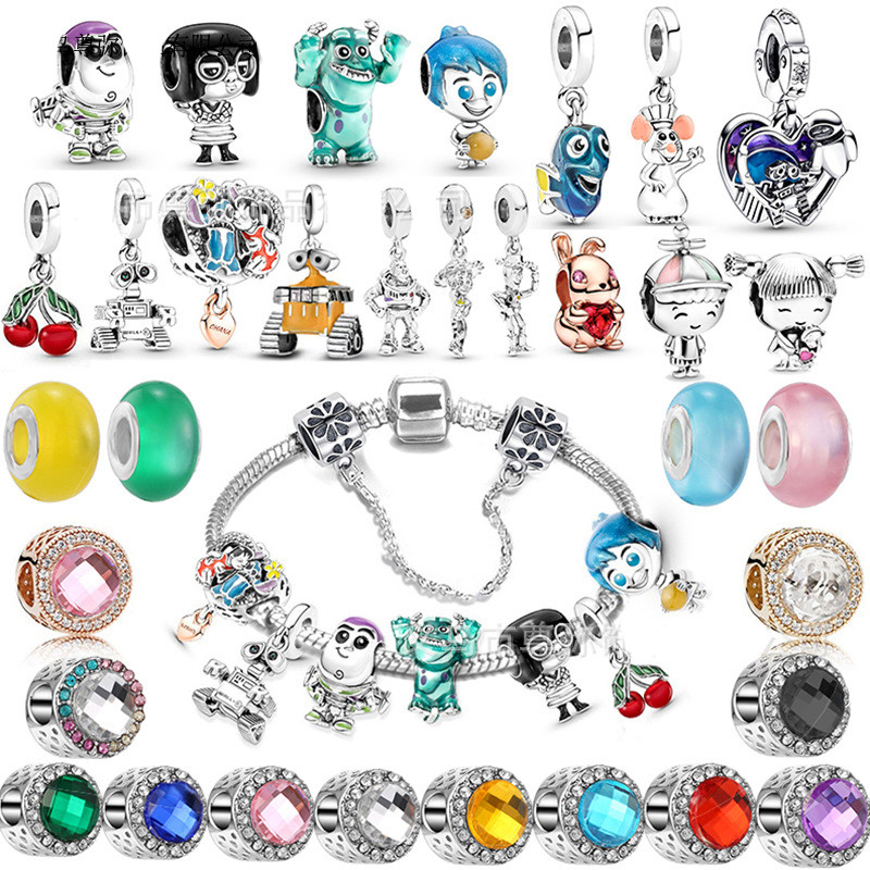 สร้อยข้อมือ DIY Cartoon Buzz & Luminous Memory Charm สไตล์การทำเอง สำหรับคนชอบสะสมเครื่องประดับ