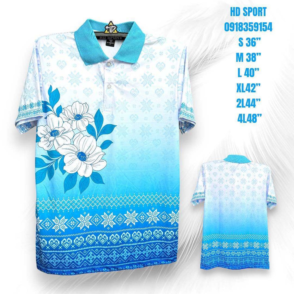 เสื้อสีฟ้ารวมแบบ เสื้อวันแม่สีฟ้า เสื้อสีดำ เสื้อคอปกคอโปโล ทรงตรง ใส่ได้ทั้งผู้หญิงและผู้ชาย