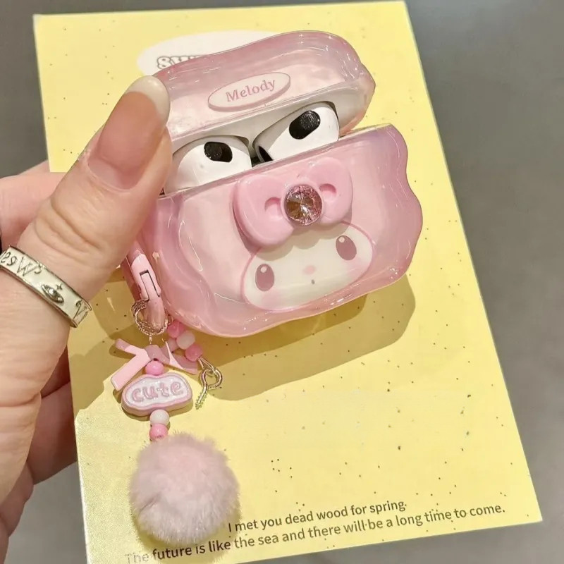 🎀 Sanrio Hello Kittyการ์ตูน หูฟัง Bowknot เหมาะสำหรับairpods4 , airpods pro2 ,airpods3หูฟังไร้สายบลูทูธ🎀