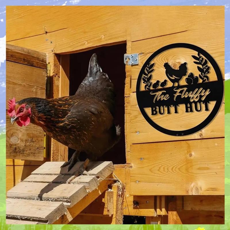 ไก่ Coop ป้ายชนบท Farmhouse ป้าย Hen House ป้ายโลหะ Yard Art Decor สําหรับฟาร์มบ้านไก่ Coop Farmhous