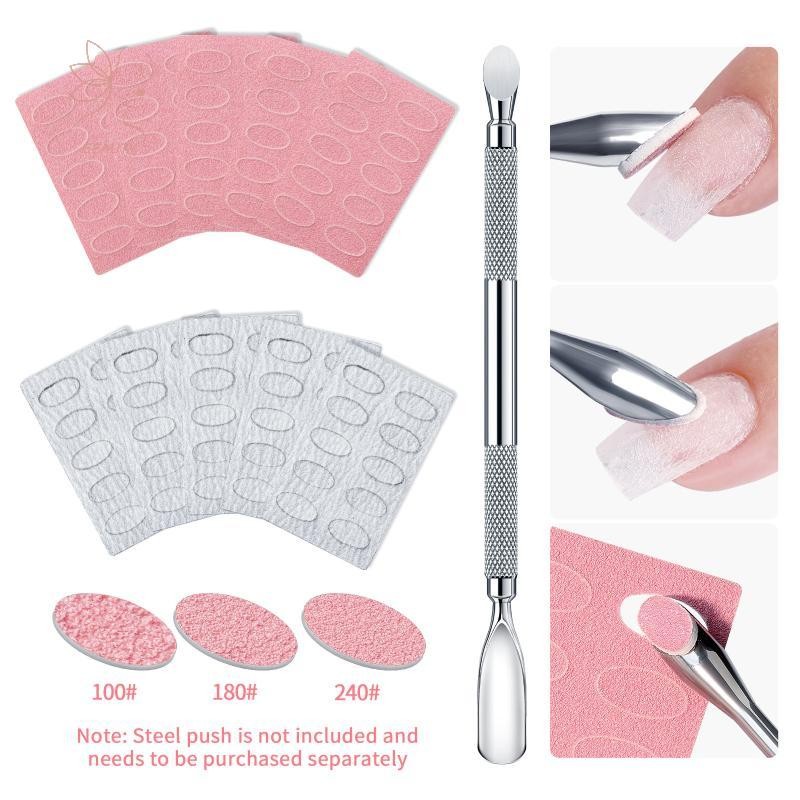 [maybeauty] 5/10Sheep Nail Cuticle Pusher ทรายมีกาวในตัว 100#180#240# ตะไบเกล็ด ตัดเล็บก่อนขัดชุดกระดาษทรายเครื่องมือทําเล็บ {ไทย}