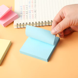กระดาษโน้ต 100แผ่น/แพ็ค เครื่องเขียน สีพาสเทล กาวในตัว กระดาษโน๊ต Sticky note กระดาษโน้ตมีกาวในตัว