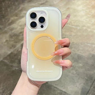หรูหรา Ellipse แม่เหล็กชาร์จไร้สายเคสโทรศัพท์สําหรับ iPhone 12 13 14 15 16 Pro Max Gradual เปลี่ยนฝาครอบกันชน