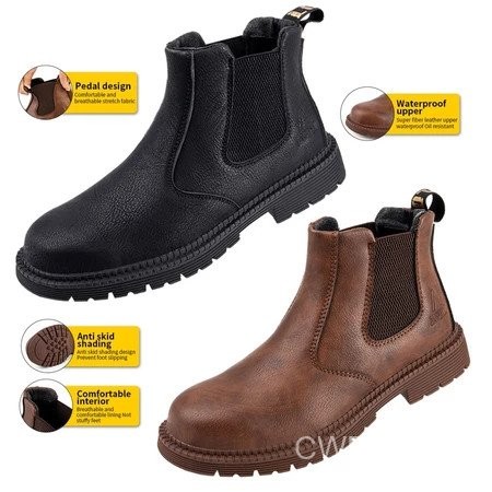 รองเท้าเซฟตี้ High Cut Safety Heavy Duty รองเท้าทํางานกันน้ํารองเท้ากีฬา EOYT