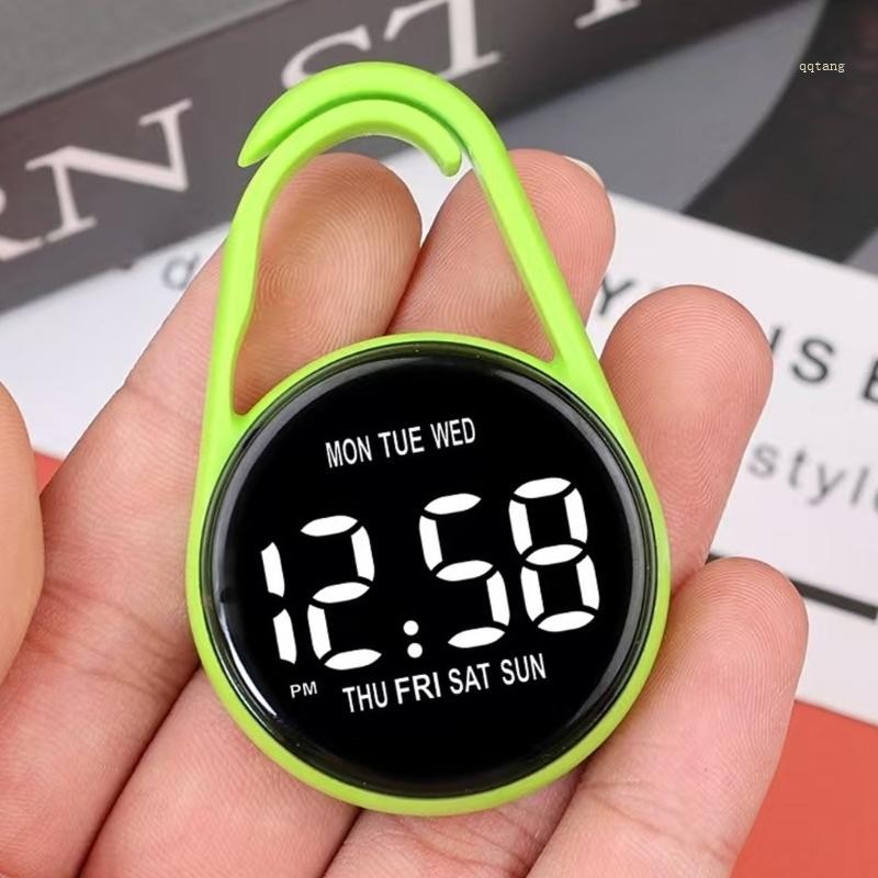 QQ* Study Aid Mini Watch หน้าจอสัมผัสกันน้ํา LED นาฬิกาแขวนอิเล็กทรอนิกส์
