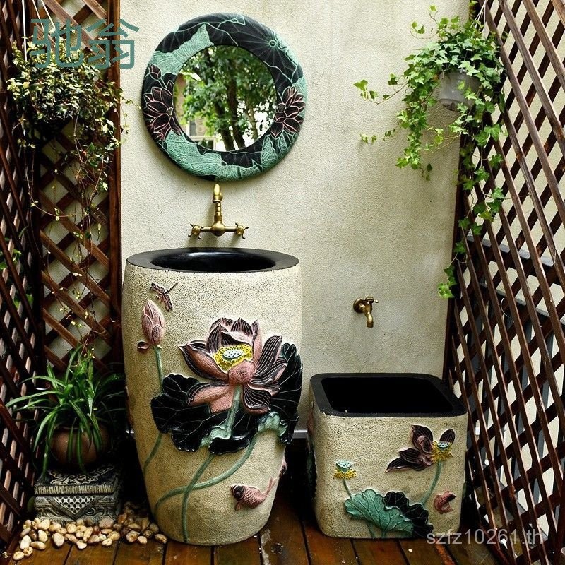 GiH คอลัมน์กลางแจ้งอ่างล้างหน้า Mop สระว่ายน้ําลานกลางแจ้งอ่างล้างหน้าระเบียงอ่างล้างหน้า Villa อ่าง