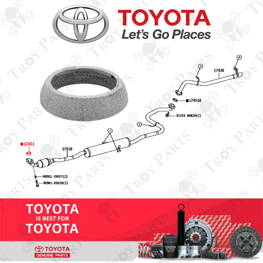 Toyota ท่อไอเสียท่อไอเสียปะเก็น 17451-21070 สําหรับ Perodua Aruz 1.5 Vios Yaris 1.5 NSP151 NSP150 2N