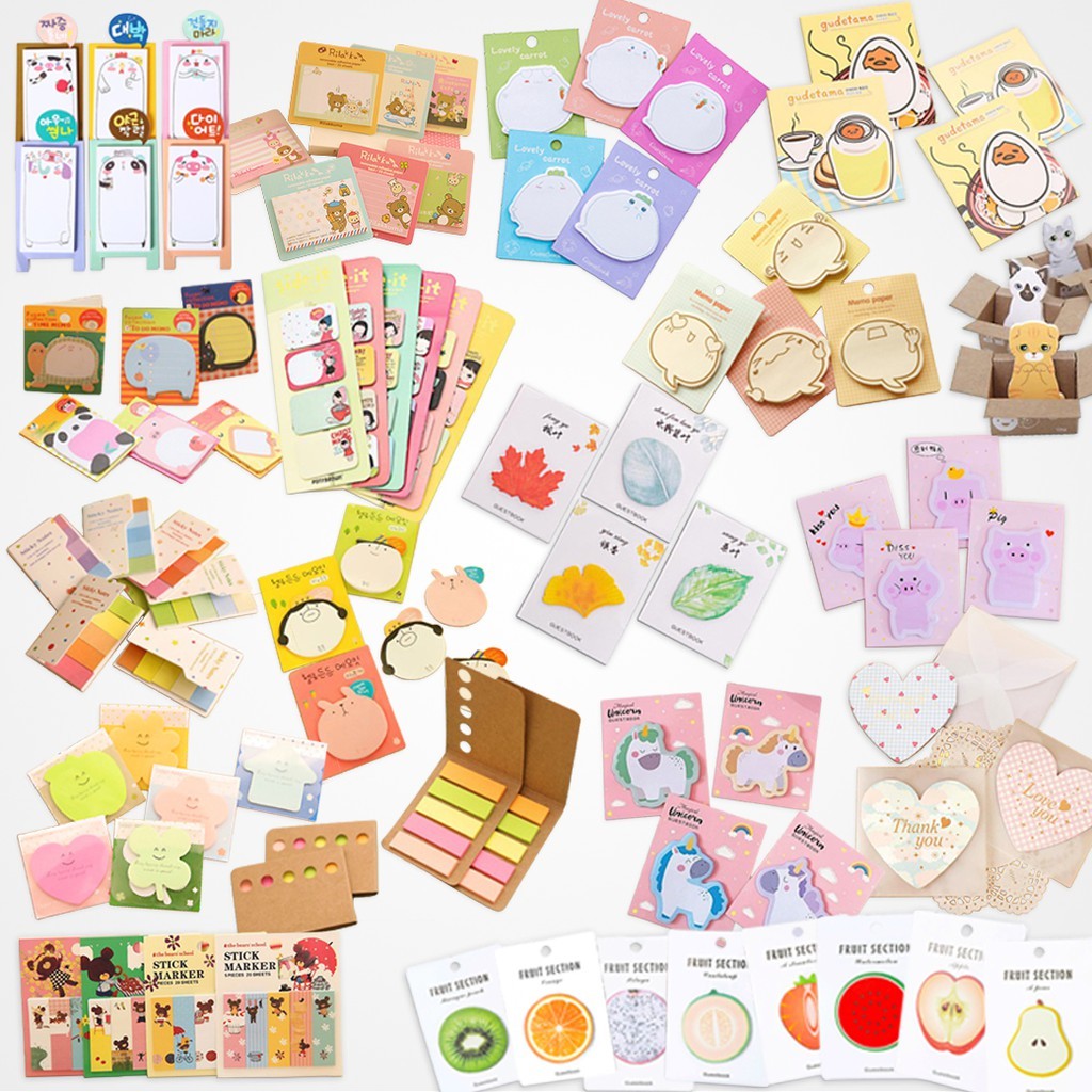 🔥ถูกที่สุด การันตี🔥กระดาษโน๊ตกาวในตัว Sticky Note (สุ่มลาย)✔️พร้อมส่ง กระดาษโน๊ต จดบันทึก โพสท์อิท