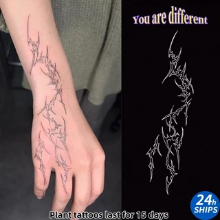 สติกเกอร์รอยสักเพชรหนามลายเซ็กซี่สำหรับข้อมือ กันน้ำได้ ทนนานถึง 15 วัน