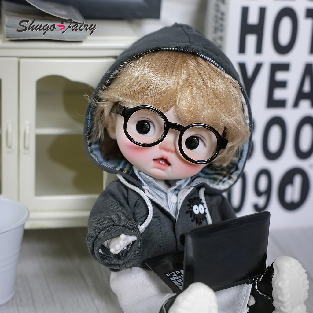 Thessa Bjd ตุ๊กตา 1/6 หัวใหญ่น่ารัก Little Boy สอง Incisors เรซิ่นหูฟัง Home Leisure Jointed อะนิเมะรูปตุ๊กตา