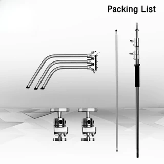 Light Stand Boom Magic C ยืดสูงสุด 330 ซม.(รวมArmสูงสุด430ซม.) ขาบูม Stainless โช๊คสปริง (Boom C )