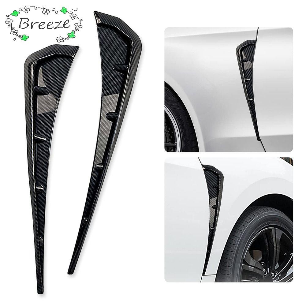 BREEZE 2 ชิ้นรถ Fender ช่องระบายอากาศด้านข้างอุปกรณ์เสริมภายนอกอัตโนมัติตกแต่ง Air Flow ใช้งานร่วมกับ Fender สติกเกอร์