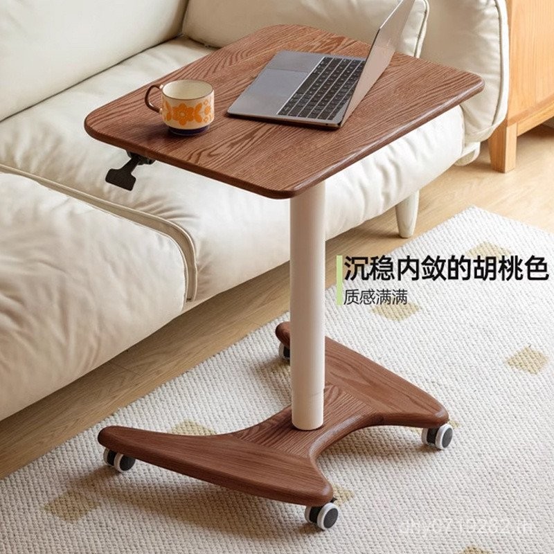 โต๊ะ โต๊ะ Podium Small Apartment Lift โต๊ะยกที่ถอดออกได้ โต๊ะไม้เนื้อแข็ง โต๊ะเรียน OM3U