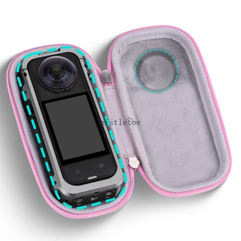 MIS PU Travel Case สําหรับ 360 X5 กล้องจัดเก็บข้อมูลพร้อมโครงสร้างกันกระแทกและการเข้าถึงอย่างรวดเร็ว