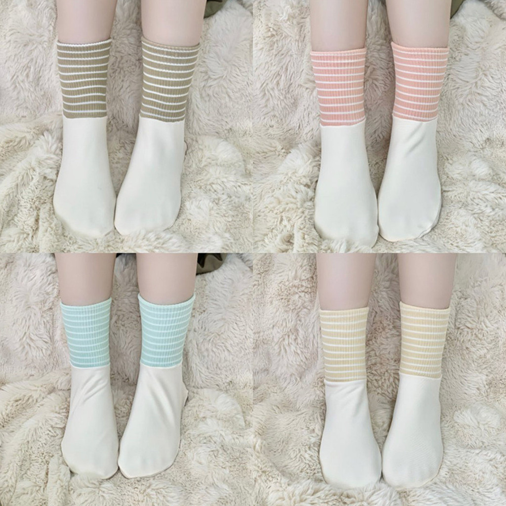 ถุงเท้าคู่น่ารัก สีสันสดใส ปรับอากาศได้ดี สวมใส่สบายสำหรับการนอนและการใช้งานภายในบ้าน