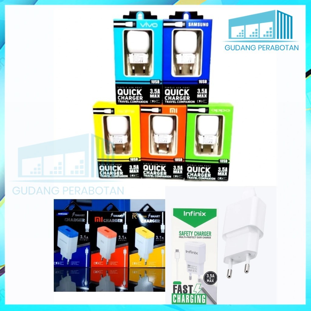 GP WHOLESALE TC TRAVEL CHARGER / CASAN / QUICK SMART VA03 BRANDED 3.1A และ 3.5A USB + สายข้อมูล MICR