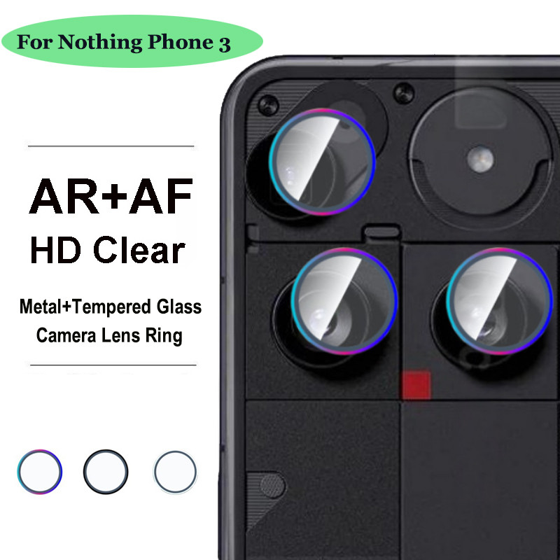 สําหรับ Nothing Phone 3 5G Glitter Ring กระจกนิรภัยกล้องเลนส์ Protector สําหรับ Nothing Phone3 Nothi