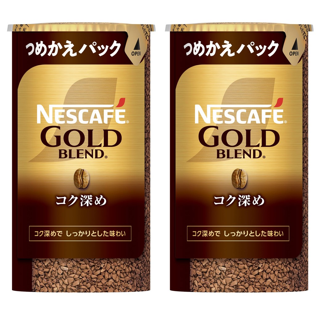 Nescafe Gold Blend Rich Taste Eco & System Pack 95g x 2 (95 cups), Regular Soluble Coffee Refill Pac