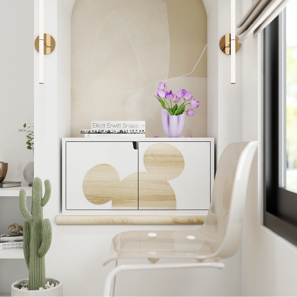 Disney Home กล่องอเนกประสงค์ DISNEY รุ่น MICKEYCUBE-G สีขาว (70x30x35 ซม.)  แบรนด์ KONCEPT FURNITURE