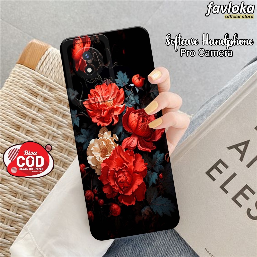 เคสโทรศัพท์ VIVO Y02/Y02T 2023 - เคส VIVO Y02/Y02T Softcase Fashion Case FLOWER - เคส VIVO Y02/Y02T 