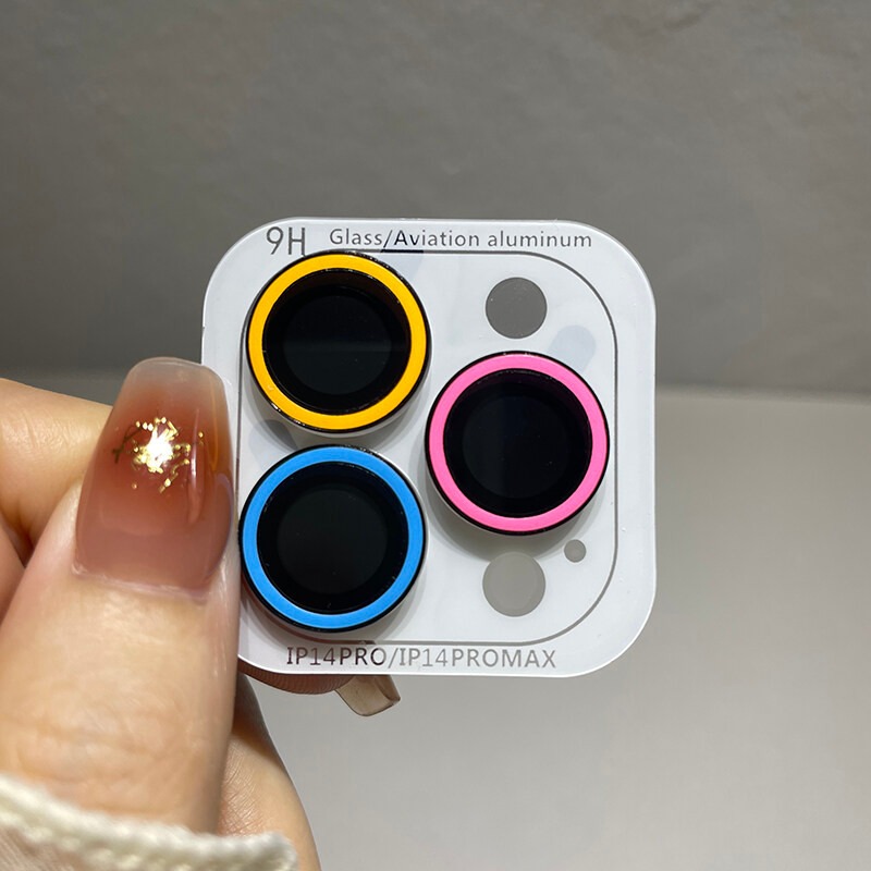 Luminous HD แก้วเลนส์สําหรับ iPhone 16 15 14 Pro Max Plus 13 12 Pro Max Mini 11 เซรามิคที่มีสีสันเลนส์กล้องป้องกันฟิล์มสติกเกอร์ Anti-scratch ป้องกันขายร้อน