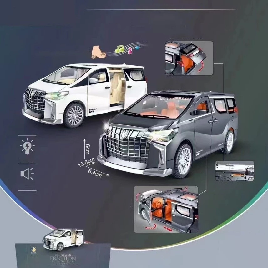 รุ่นรถ  Alphard มีเสียง มีไฟ เปิดประตูได้ทุกบาน โมเดลรถยนต์ ของเล่นเด็กผู้ชาย พร้อมส่ง Car รถโมเดลเหล็ก thumbnail 5