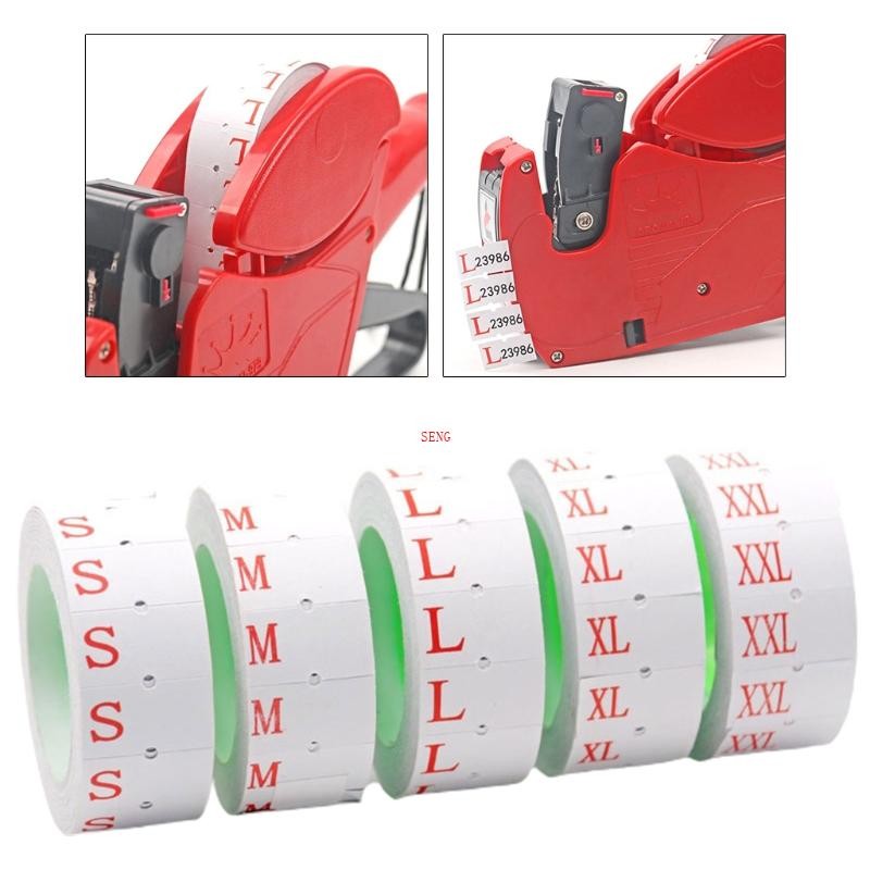Seng 10 Label Price Tag Rolls Tag Label Refill for Price White for w Double Red