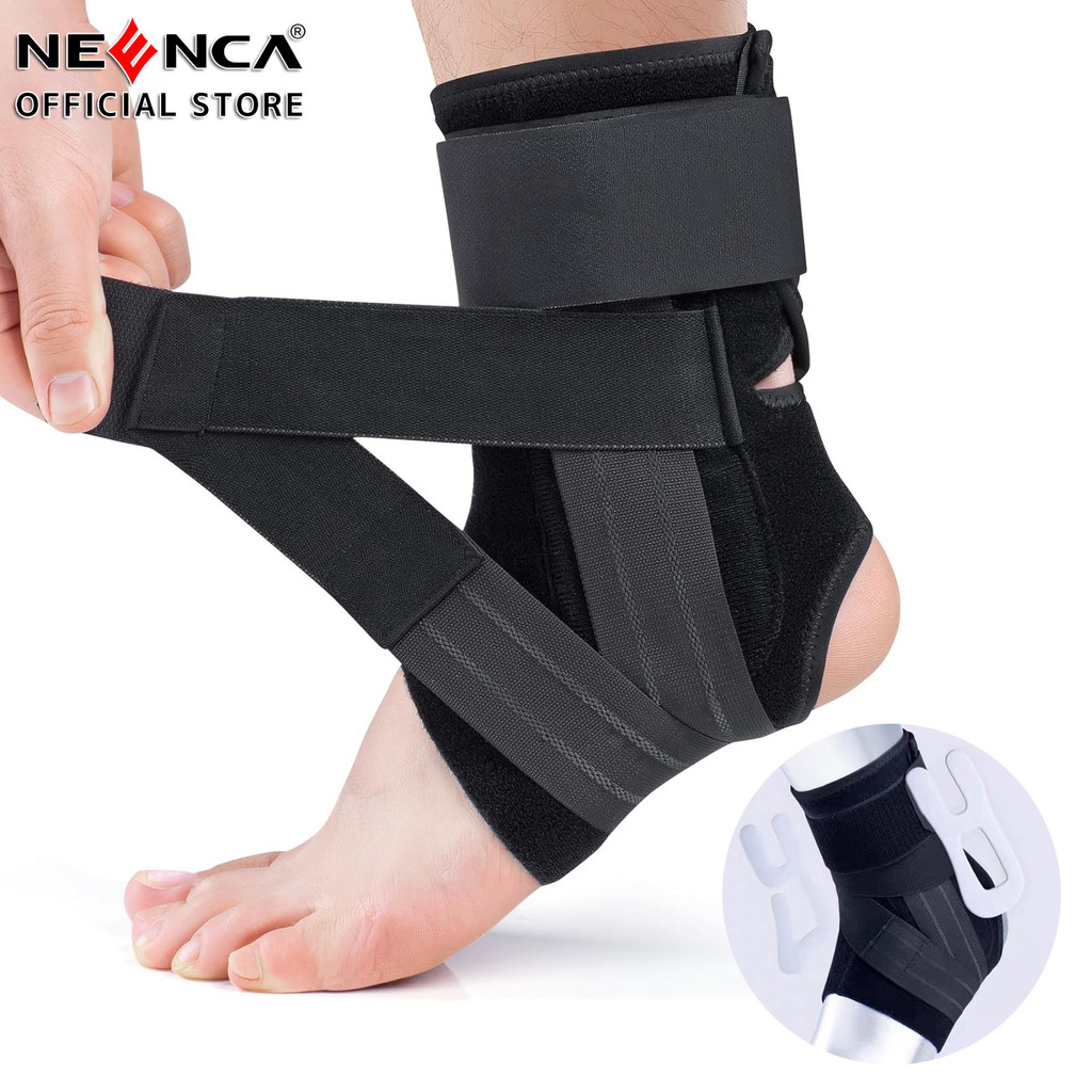 นีก้า ข้อเท้ารั้งสำหรับผู้หญิงและผู้ชาย สายรัดสามทางปรับได้ เพื่อป้องกันและฟื้นฟูอาการบาดเจ็บข้อเท้า