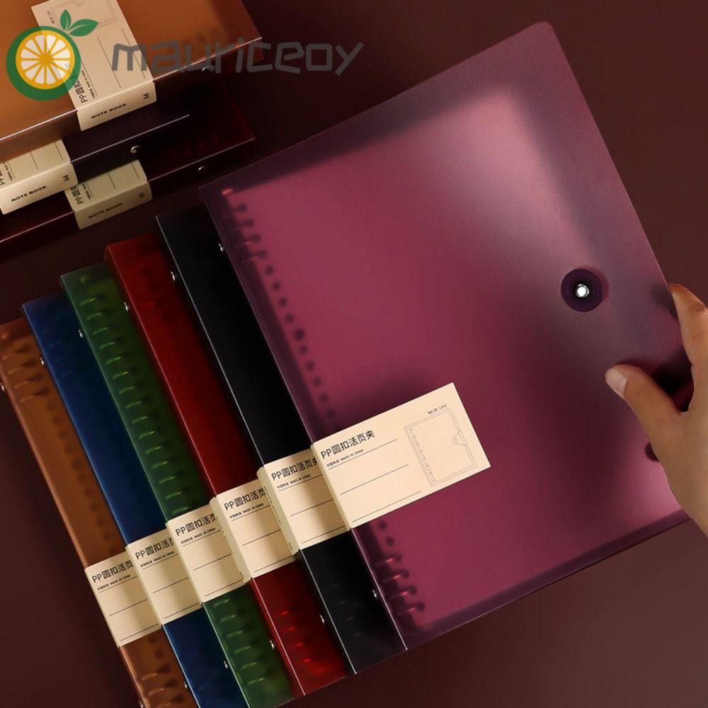 MAURICEOYA A5/B5/A4 Binder Cover, ฝาครอบด้านใน 8 หลุมหลวม Leaf Notebook Shell, การออกแบบ Notebook Bi