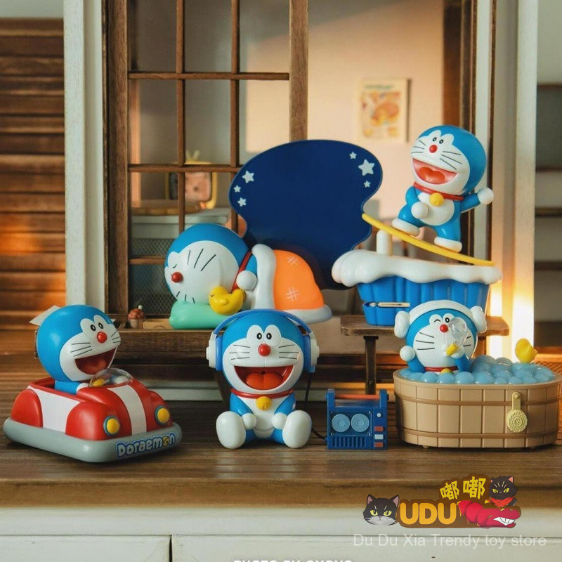 [ของแท้] 2025 KFC Doraemon KFC ของเล่น Creative Notepad Doraemon Night Light สนุก Doraemon Gramophon