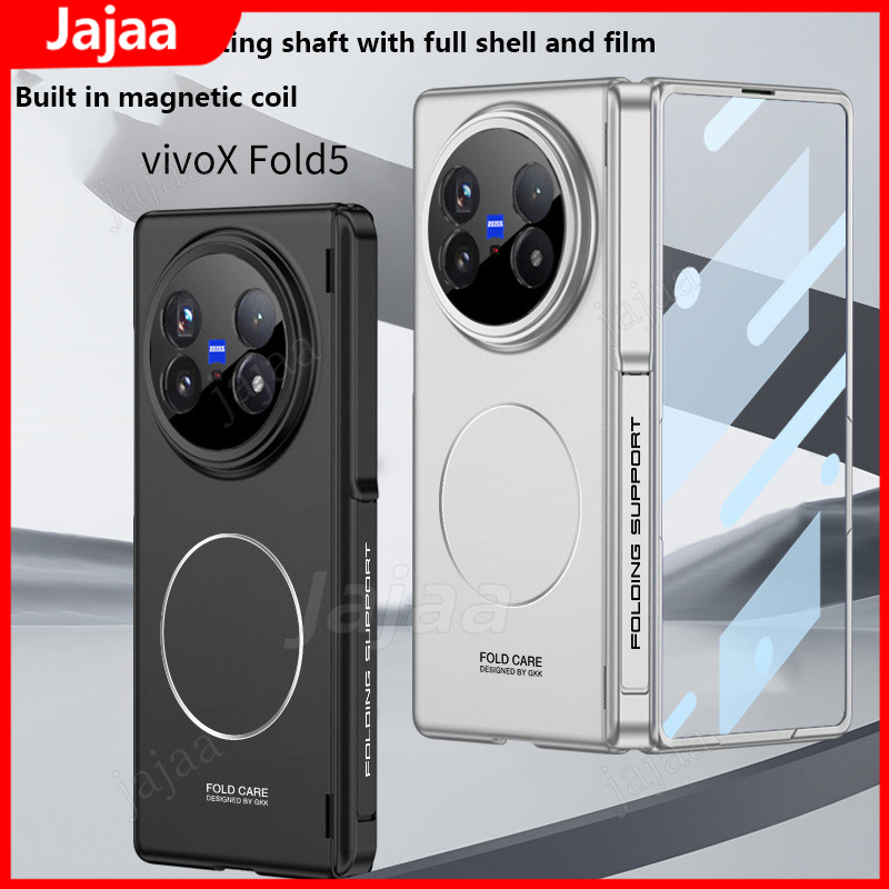 บานพับหมุนป้องกันการล่มสลายพร้อมที่วางเคสป้องกันสําหรับ Vivo X Fold5 พับ 5 5G พร้อมฟิล์มกันรอยหน้าจอ