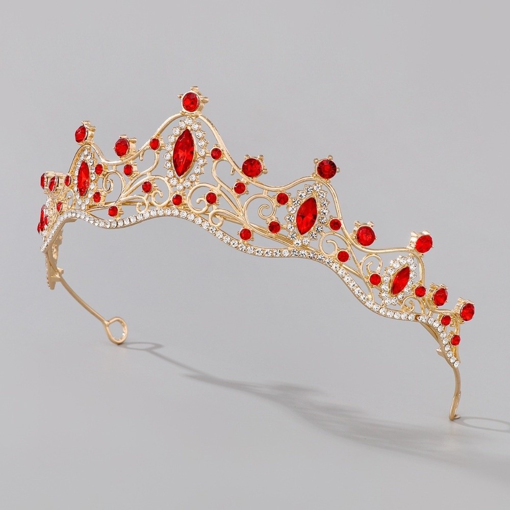 มงกุฎเจ้าหญิงคลาสสิก ประดับคริสตัลและเรเนสถ์ สำหรับเจ้าสาวหรือนำมาทำเป็นของขวัญวันเกิด - รูปที่ 4