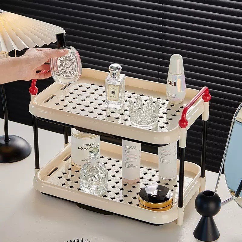 S-Airice ชั้นวางของตั้งโต๊ะ ชั้นวางชุดน้ำชา ชั้นวางแก้ว ชั้นวางท่อระบายน้ำแก้ว ถาดระบายน้ำหนา อเนกประสงค์ ประหยัดพื้นที่ - รูปที่ 2