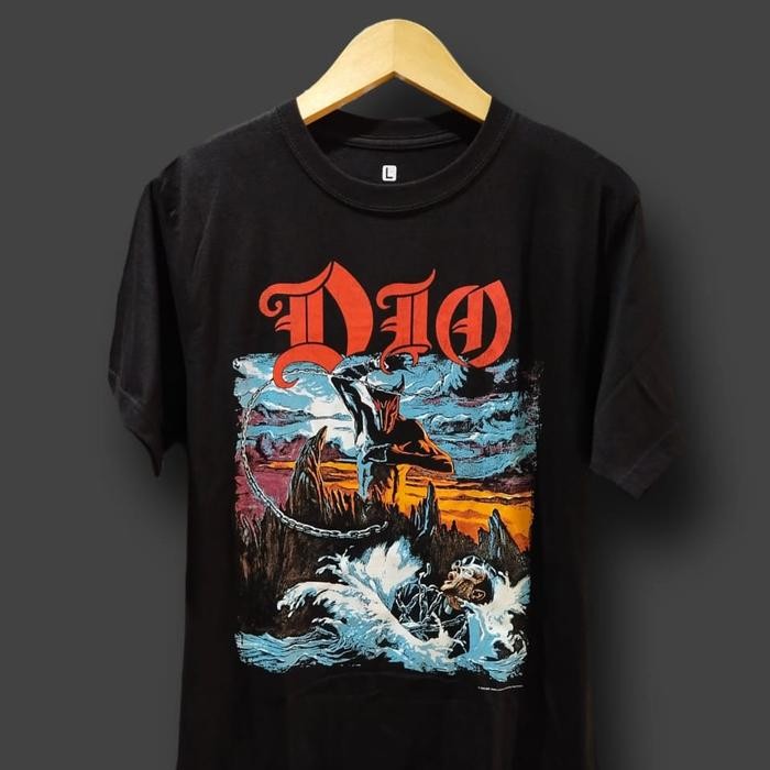 (TOP) เสื้อยืดใบอนุญาตอย่างเป็นทางการ DIO - HOLY DIVER - S