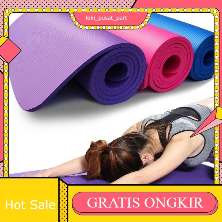 Yoga Pilates Gym Mat Matt PVC - 5 mm - สีฟ้าอ่อน